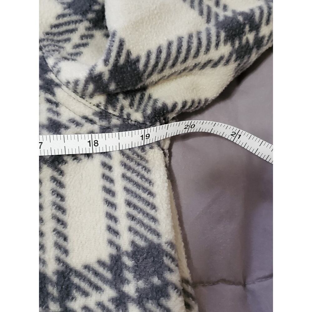 O’Neill Men’s Plaid Fleece Shacket Size L/XL Snap Front Black White Checkered - Picture 6 of 11